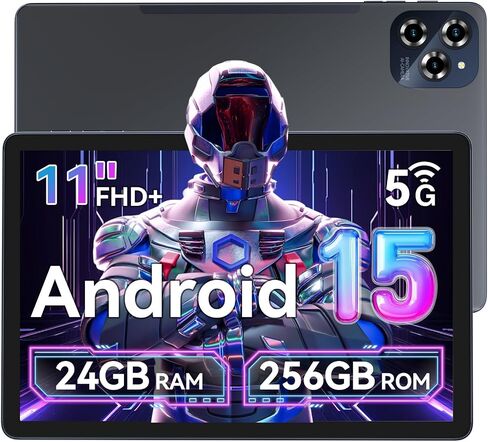 Android 15 Tablet مع عرض 11 بوصة FHD ، RAM 24GB RAM 256GB ROM/2TB TF ، T615 OCTA-CORE AI Tablets ، 8000mMAH/18W Charge ، 5G WIFI & 13MP Camer in Kuwait