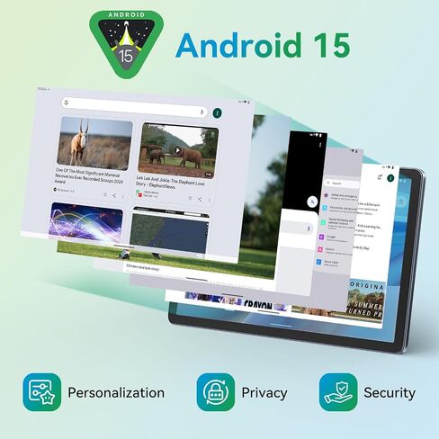Android 15 Tablet مع عرض 11 بوصة FHD ، RAM 24GB RAM 256GB ROM/2TB TF ، T615 OCTA-CORE AI Tablets ، 8000mMAH/18W Charge ، 5G WIFI & 13MP Camer in Kuwait
