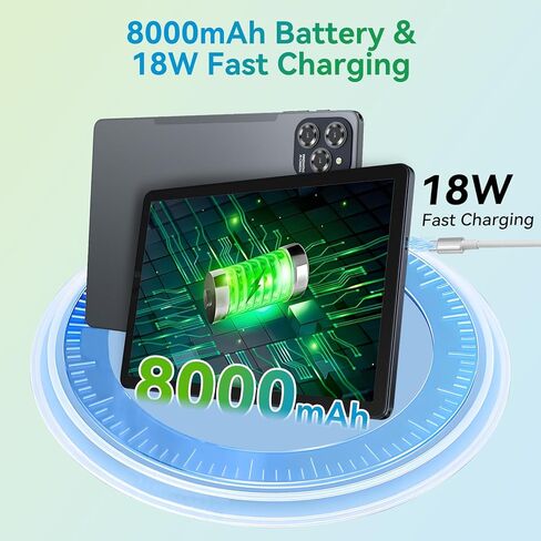 Android 15 Tablet مع عرض 11 بوصة FHD ، RAM 24GB RAM 256GB ROM/2TB TF ، T615 OCTA-CORE AI Tablets ، 8000mMAH/18W Charge ، 5G WIFI & 13MP Camer in Kuwait