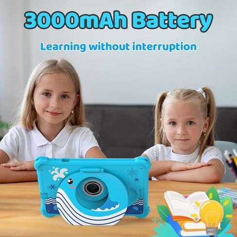 الأطفال اللوحي 7 بوصة Android 12.0 Edition Toddler ، شاشة IPS ، RAM 4GB 32GB ROM ، Bluetooth ، أدوات التحكم في الوالدين ، الكاميرا المزدوجة ، حالة رائعة للألعاب التعليمية. in Kuwait