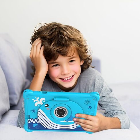 الأطفال اللوحي 7 بوصة Android 12.0 Edition Toddler ، شاشة IPS ، RAM 4GB 32GB ROM ، Bluetooth ، أدوات التحكم في الوالدين ، الكاميرا المزدوجة ، حالة رائعة للألعاب التعليمية. in Kuwait