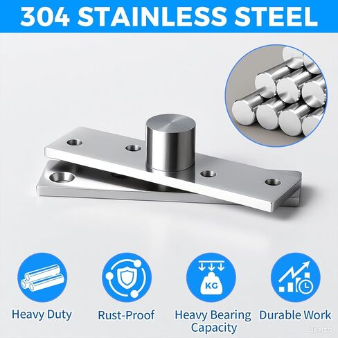 TamBee Door Pivot Hinge Heavy Duty Detent Hidden Bookcase Hinges Secret Door Hinges Stainless Steel Invisible Door Hinge Hardware with Hold Open in Kuwait