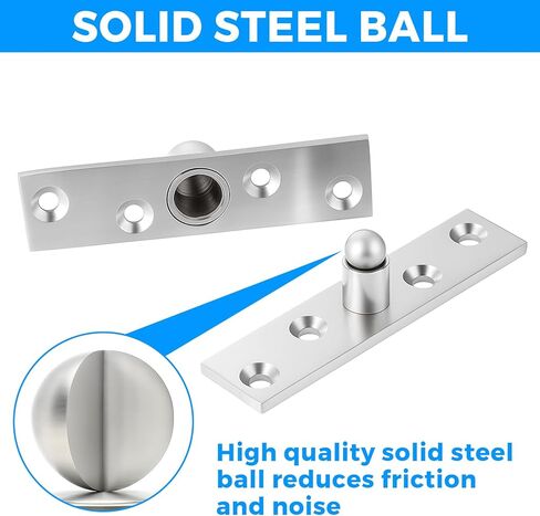 TamBee Door Pivot Hinge Heavy Duty Detent Hidden Bookcase Hinges Secret Door Hinges Stainless Steel Invisible Door Hinge Hardware with Hold Open in Kuwait