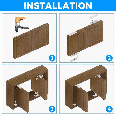 TamBee Door Pivot Hinge Heavy Duty Detent Hidden Bookcase Hinges Secret Door Hinges Stainless Steel Invisible Door Hinge Hardware with Hold Open in Kuwait