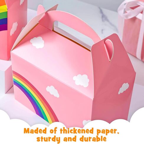 VGOODALL 16PCS Gable Treat Boxes, 6x3.5x3.5inch Party Favor Boxes Colorful Paper Gift Boxes Goodie Boxes for Kids Snacks Candy Toys Birthday Party Wedding Halloween Christmas in Kuwait