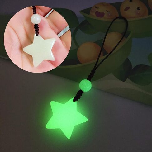 Glow in Dark Star Pendant Phone Chain Charm Hanging Rope Lovely Phone Strap Bag Decoration Lanyards Keychain Accessory in Saudi Arabia