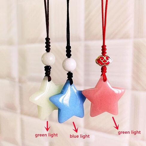 Glow in Dark Star Pendant Phone Chain Charm Hanging Rope Lovely Phone Strap Bag Decoration Lanyards Keychain Accessory in Saudi Arabia