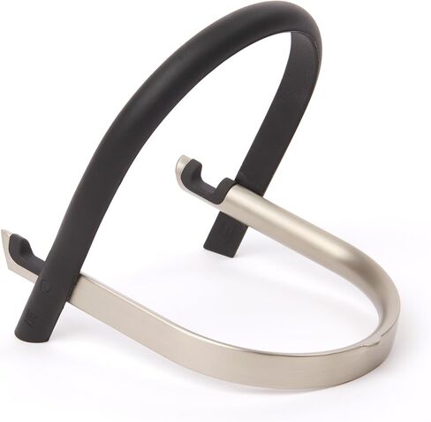 Umbra Udock Tablet/Phone Holder, Phone Easel/Tablet Easel -- Great For Kitchen, Props Up Your Screen So You Can Follow Along With Recipes, Read/Watch Online Content, Black/Nickel Finish in Saudi Arabia