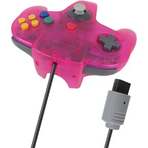 2 Pack Classic N64 Controller ، Wired N64 Controller تم ترقية التحكم في وحدة التحكم في ألعاب الفيديو N64 (اللون الأخضر الشفاف والشفاف) in Kuwait