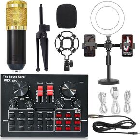 Professional Audio Mixer USB 5.0 Audio Sound Card USB External Headset Microphone Webcast Live Broadcast Adapter Game Music for PC Phone Computer Sound Boa in Kuwait