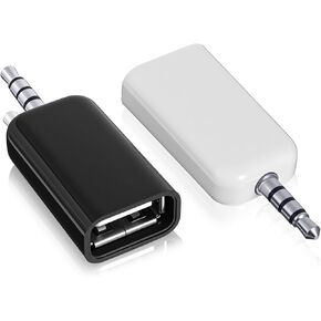 2 حزمة aux إلى محول صوت 3.5 مم aux إلى USB Adapter Audio Audio Cable USB A Female 3.5mm Male Audioes Collection Clop for USBS Flash Drive Cd Player in Saudi Arabia