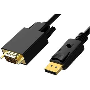 Gold Plated HD 4K 1080P Displayport to DVI HDMI Adapter Cable Converter DP Cable for TV Box PC M>oni>tor Projector(1.8m DP to VGA) in Kuwait