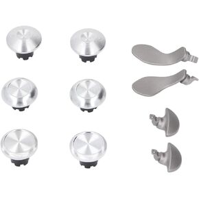 10 in 1 Metal Thumbsticks for Edge Cordless Controller, Gaming Controller Accessory Parts, Stainless Steel Replacement Joystick Thumb Sticks Buttons with Paddles (Black) in Saudi Arabia