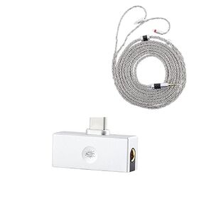 Linsoul Tripowin Zonie IEM Cable ، سلك سماعات الأذن الطويلة ، 16 كابل أذن مطلي بالفضة (2Pin) أذني kiwi allegro mini portable dac ، في مضخم مراقبة الأذن in Kuwait