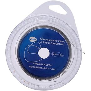 10mLeader, 7 Strands Steel Fishing Steel Wire Great for Big Mouth Fish, Available in 5 Pulling Types (10 lbs) in Saudi Arabia