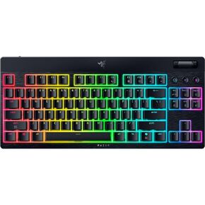 Razer Blackwidow V4 Low Plump TKL Hyperspeed اللوحة اللاسلكية اللوحة اللاسلكية: مفاتيح ميكانيكية صفراء - 2.4 جيجا هرتز لاسلكي وبلوتوث - أسطوانة متعددة الوظائف - 3 أزرار تحكم - عمر بطارية طويلة in Kuwait