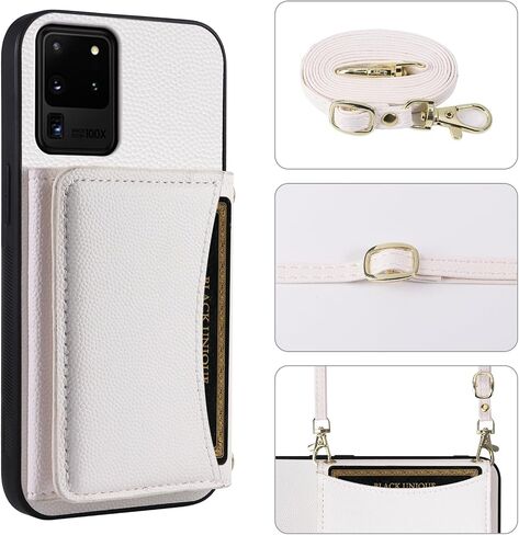 علبة الهاتف لـ Samsung Galaxy S20 Ultra 5G Wallet Wallet مع حزام كتف Crossbod in Saudi Arabia