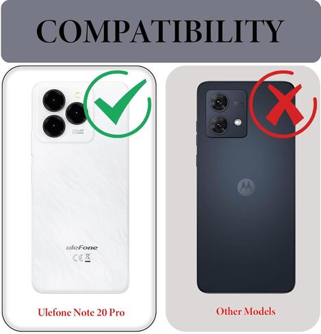 حالة جرائمتم لـ Ulefone Note 20 Pro مع واقي واحد على الشاشة ، ومرنة TPU Silicone رقيقة رقيقة رقيقة [مضادة للخلع] in Kuwait