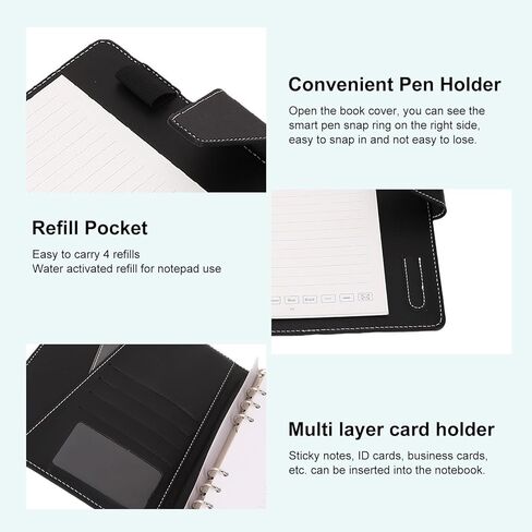مجموعة دفاتر قلم Digital Pen Smart Smart ، مزامنة في الوقت الفعلي للرقمنة ، تشغيل خط اليد ، تخزين غير متصل بالإنترنت ، مع عبوات القلم ، تطبيق الدعم ، لاجتماع العمل in Saudi Arabia