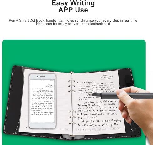مجموعة دفاتر قلم Digital Pen Smart Smart ، مزامنة في الوقت الفعلي للرقمنة ، تشغيل خط اليد ، تخزين غير متصل بالإنترنت ، مع عبوات القلم ، تطبيق الدعم ، لاجتماع العمل in Saudi Arabia
