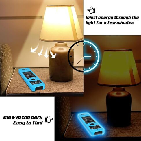 حالة السيليكون للسيطرة على جهاز التحكم عن بُعد LG MR25GA [مضاد للانزلاق] لغطاء واقي لـ MR25GA Magic Remote متوافق مع مسلسل تلفزيوني ذكي 2025 LG OLED REMOTE (Glow Blue) in Kuwait