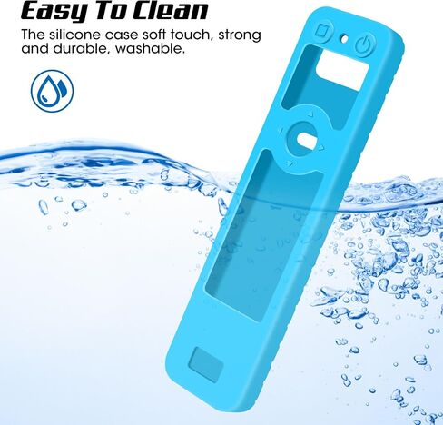 حالة السيليكون للسيطرة على جهاز التحكم عن بُعد LG MR25GA [مضاد للانزلاق] لغطاء واقي لـ MR25GA Magic Remote متوافق مع مسلسل تلفزيوني ذكي 2025 LG OLED REMOTE (Glow Blue) in Kuwait