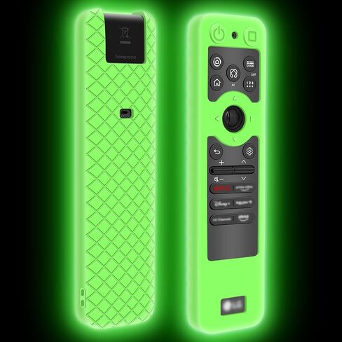 حالة السيليكون للسيطرة على جهاز التحكم عن بُعد LG MR25GA [مضاد للانزلاق] لغطاء واقي لـ MR25GA Magic Remote متوافق مع مسلسل تلفزيوني ذكي 2025 LG OLED REMOTE (Glow Blue) in Kuwait