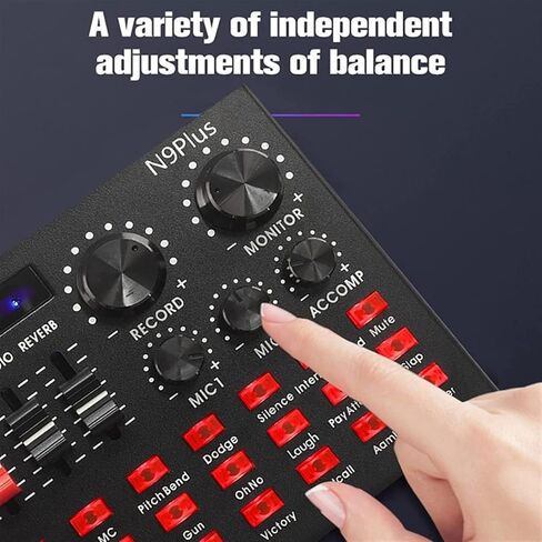 خلاط الصوت الاحترافي ، خلاط نغمة USB N9 Sound Card Game Live Streaming Contenser Recording Live Broadcast Multi-Functional Mixer لتسجيل ألعاب الكمبيوتر الشخصي in Kuwait