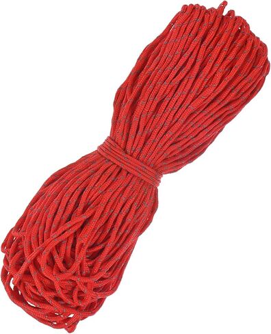 2 مم 98 قدم عاكس Guyline Camping Paracord [1pcs] - خطوط الرجل حبل الحبل الرفيع للغاية 3 خيوط الاستخدام للخيام التخييم والقطن والمشي - [Orange] in Kuwait