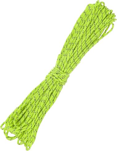 2 مم 98 قدم عاكس Guyline Camping Paracord [1pcs] - خطوط الرجل حبل الحبل الرفيع للغاية 3 خيوط الاستخدام للخيام التخييم والقطن والمشي - [Orange] in Kuwait