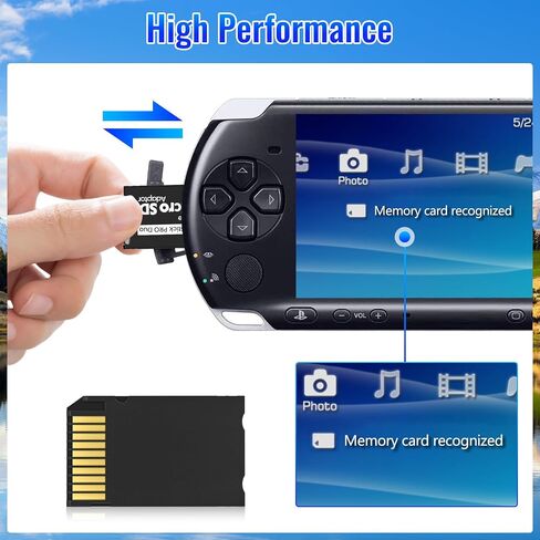 2 Pack Memory Stick Adapter ، Micro SD to Memory Stick Pro Duo Magicgate ، متوافق مع PSP ، الكاميرات الرقمية ، HandyCam in Kuwait