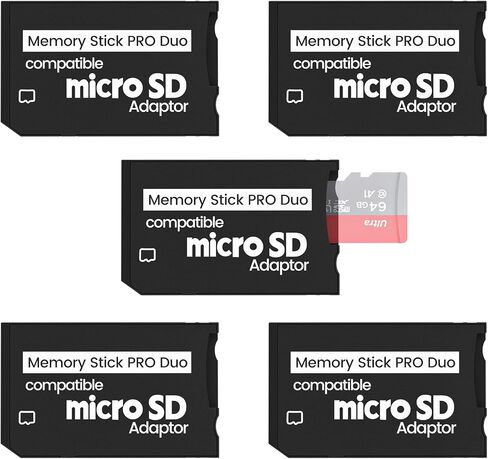 2 Pack Memory Stick Adapter ، Micro SD to Memory Stick Pro Duo Magicgate ، متوافق مع PSP ، الكاميرات الرقمية ، HandyCam in Kuwait