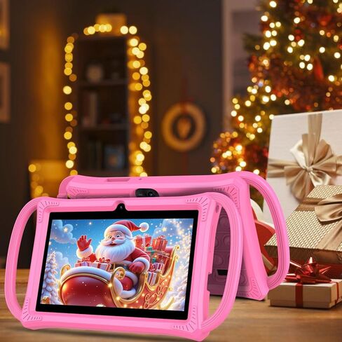 PRITOM Kids Tablets 7 inch, 32 GB, Toddler Tablet with Un-Zipped Case, WiFi, Dual Camera, Education, Games, Kids Software Pre-Installed, Parental Control, Pink in Kuwait