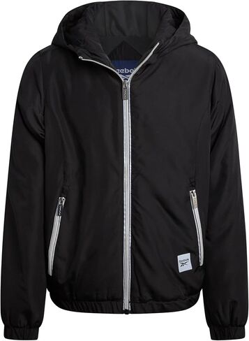 Reebok Girls' Jacket - Weather Resistant Polar Fleece Lined Windbreaker Coat, Storm Guard Hood - Light Jacket for Girls, 7-16 in Saudi Arabia