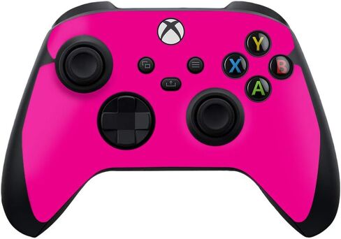 MIGHTY SKINS Skin Compatible with Xbox Series X and S Controller - Solid Hot Pink | Protective, Durable, and Unique Vinyl Decal wrap Cover | Easy to Apply and Change Styles | Made in The USA in Saudi Arabia