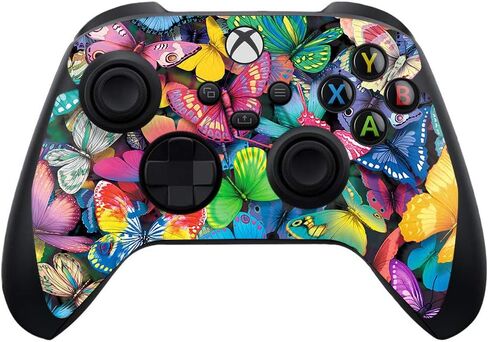 MIGHTY SKINS Skin Compatible with Xbox Series X and S Controller - Butterfly Party | Protective, Durable, and Unique Vinyl Decal wrap Cover | Easy to Apply and Change Styles | Made in The USA in Saudi Arabia