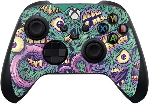 MIGHTY SKINS Skin Compatible with Xbox Series X and S Controller - Eyes and Teeth | Protective, Durable, and Unique Vinyl Decal wrap Cover | Easy to Apply and Change Styles | Made in The USA in Saudi Arabia