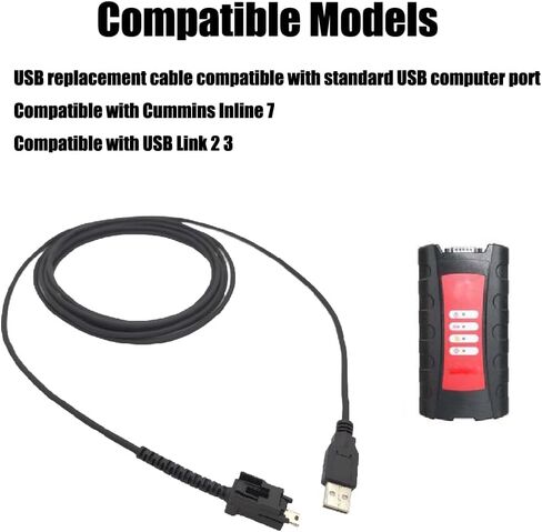 404032 استبدال كبل استبدال USB متوافق مع منفذ كمبيوتر USB القياسي المناسب لرابط NEXIQ USB 2 3 ل cummins INLINE 7 in Kuwait