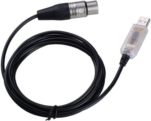 USB RS485 to DMX512 Interface Adapter with 3-Pin XLR RS485 Serial Converter Cable Plug & Play for Freestyler SGM DMXControl DMXking Stage Lighting Controller Dimmer (180cm/6FT) in Saudi Arabia