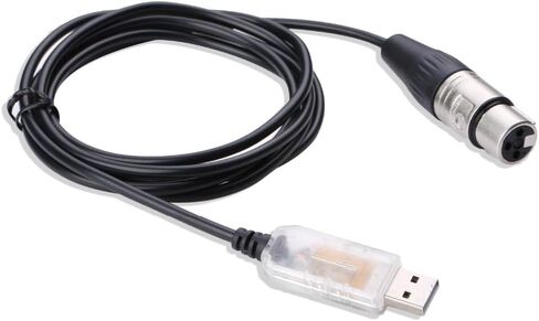 USB RS485 to DMX512 Interface Adapter with 3-Pin XLR RS485 Serial Converter Cable Plug & Play for Freestyler SGM DMXControl DMXking Stage Lighting Controller Dimmer (180cm/6FT) in Saudi Arabia