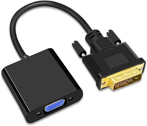 Full HD 1080P DVI D DVI to Adapter Video Cable Converter 24+1 25Pin to 15Pin Cable Converter for PC Computer M>oni>tor in Kuwait
