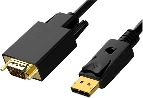 Gold Plated HD 4K 1080P Displayport to DVI HDMI Adapter Cable Converter DP Cable for TV Box PC M>oni>tor Projector(1.8m DP to VGA) in Kuwait