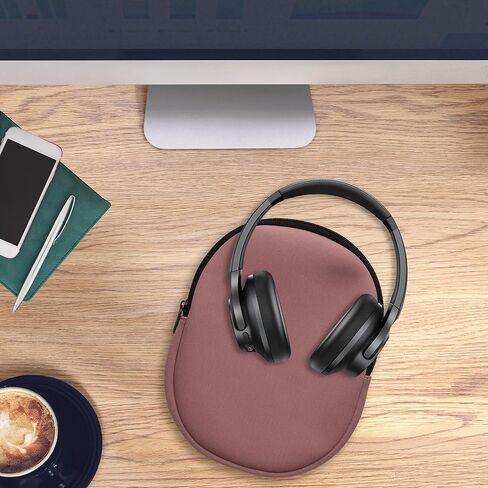 غطاء kwmobile متوافق مع حافظة Logitech H390 - غطاء سماعة الرأس من النيوبرين - جراب مع سحاب - أسود in Kuwait