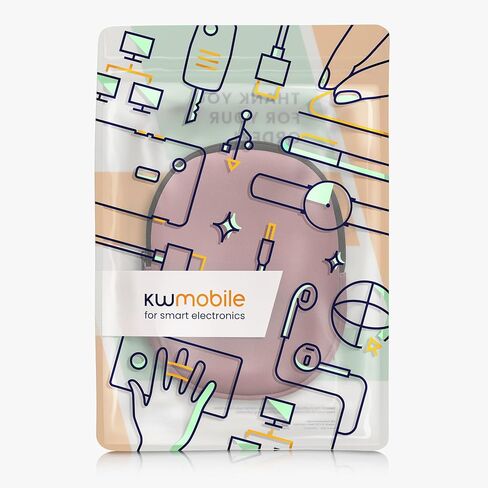 غطاء kwmobile متوافق مع حافظة Logitech H390 - غطاء سماعة الرأس من النيوبرين - جراب مع سحاب - أسود in Kuwait