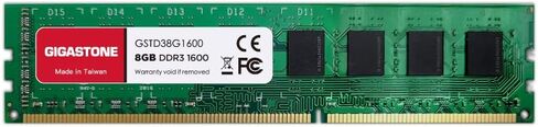 【DDR3 RAM】 GIGASTONE 8GB Kit (2x4GB) DDR3/DDR3L 1600MHz (1333MHz) PC3-12800 (PC3-10600) CL11 1.35V/1.5V 2Rx8 UDIMM 240 Pin Unbuffered Non ECC High Performance PC Desktop Memory Upgrade in Kuwait