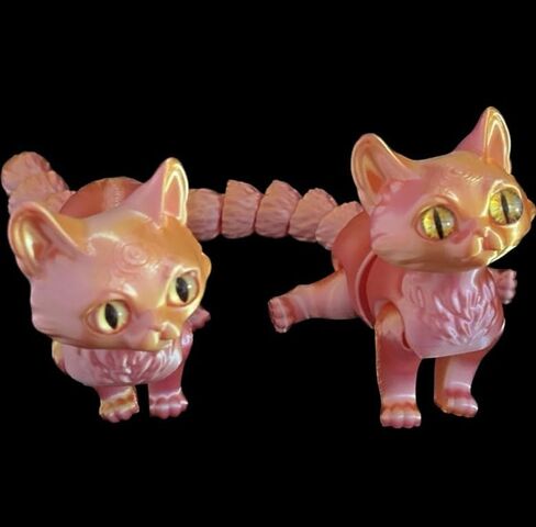 3D المطبوعة Ragdoll Cat 3D الحيوانات المطبوعة لعبة واقعية Ragdoll Cat تمثال مفصلية Cat Toy Toy لعشاق Cat Cat Art Sculpture in Kuwait