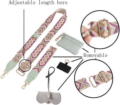 Phone Strap with Wallet Crossbody,Cell Phone lanyards for Women with Zippered Pouch,Adjustable Phone Crossbody Strap. (Gray) in Saudi Arabia