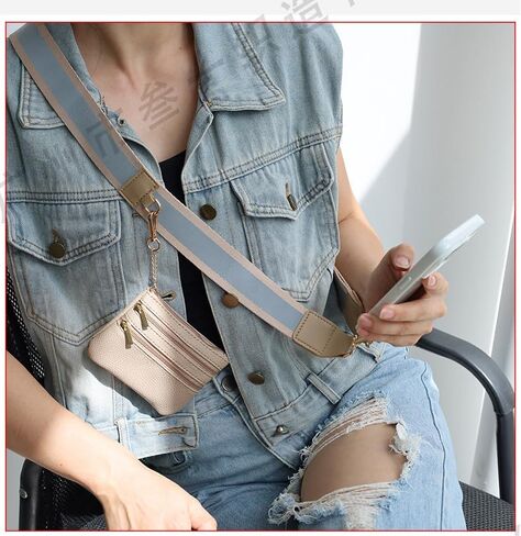 Phone Strap with Wallet Crossbody,Cell Phone lanyards for Women with Zippered Pouch,Adjustable Phone Crossbody Strap. (Gray) in Saudi Arabia