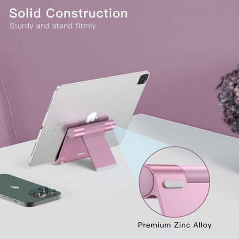 JETech Foldable Tablet Stand for 4-11" Tablets and Phones, Silver in Saudi Arabia