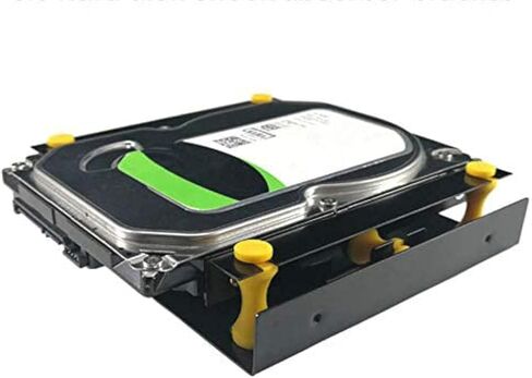 MEETOOT 3.5 inch Hard Disk Shock Absorber Bracket with Mounting Screws for PC Case 3.5 HDD to 5.25 DVD ROM Bay Mounting Adapter in Saudi Arabia